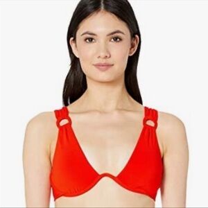 Robin Piccone Kate Plunge Underwire Bikini Top in Sunrise